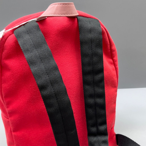 Fendi Embroidered Backpack Canvas Calfskin Red Pink Black