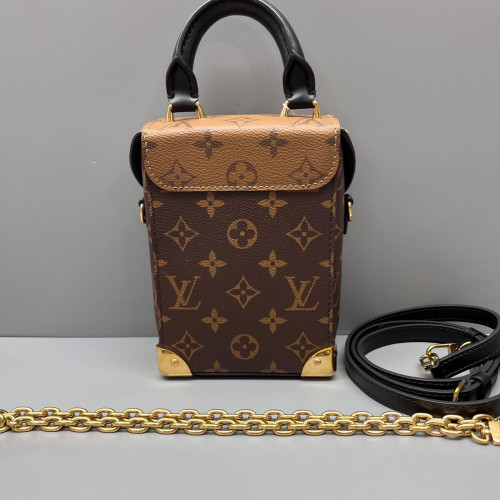 Louis Vuitton Camera Box Reverse Monogram Brown Black