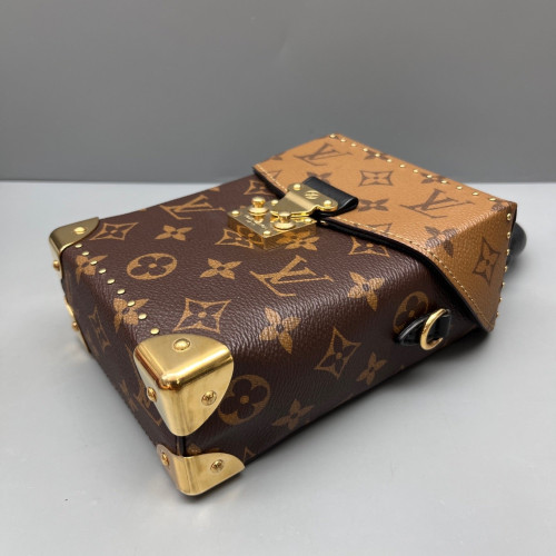 Louis Vuitton Camera Box Reverse Monogram Brown Black