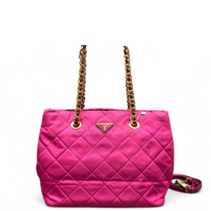 Prada Re-Edition 1995 Chaine Tote Tessuto Nylon Rose
