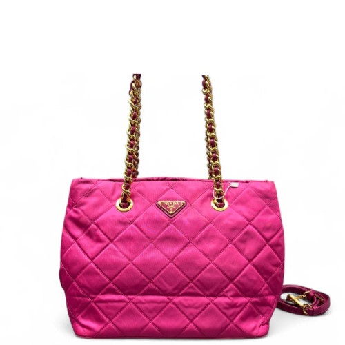 Prada Re-Edition 1995 Chaine Tote Tessuto Nylon Rose