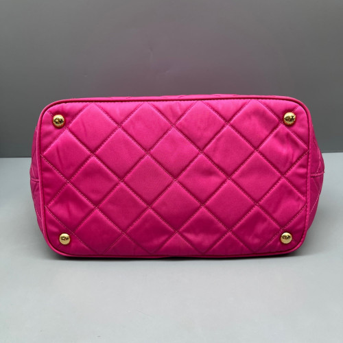 Prada Re-Edition 1995 Chaine Tote Tessuto Nylon Rose