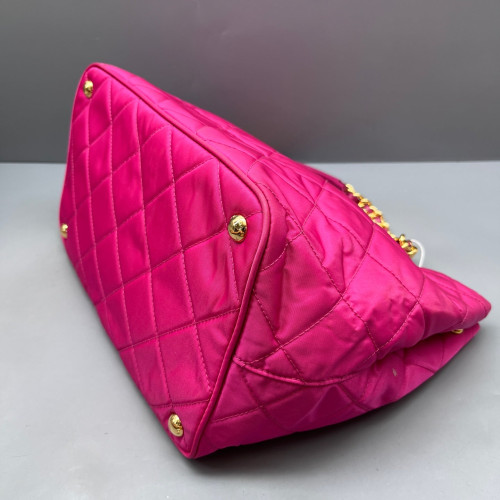 Prada Re-Edition 1995 Chaine Tote Tessuto Nylon Rose