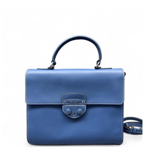 Prada Briefcase Cowhide Blue