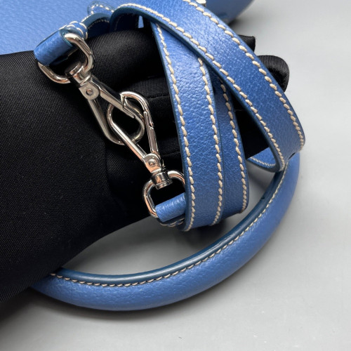 Prada Briefcase Cowhide Blue