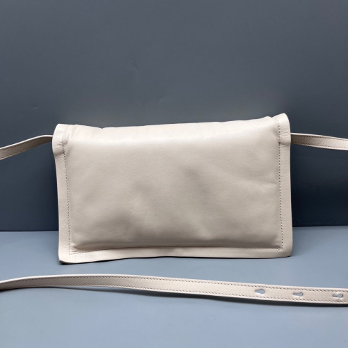 Salvatore Ferragamo Vara Bow Flap Bag Lambskin White