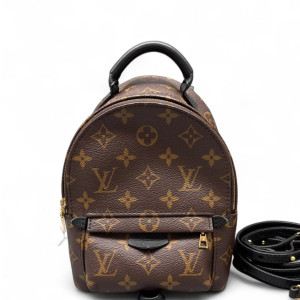 Louis Vuitton Palm Springs Backpack Mini Monogram Brown Black