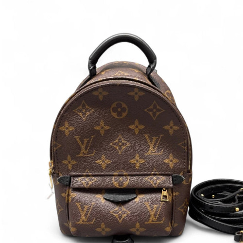 Louis Vuitton Palm Springs Backpack Mini Monogram Brown Black