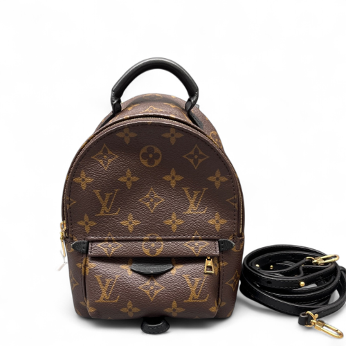 Louis Vuitton Palm Springs Backpack Mini Monogram Brown Black