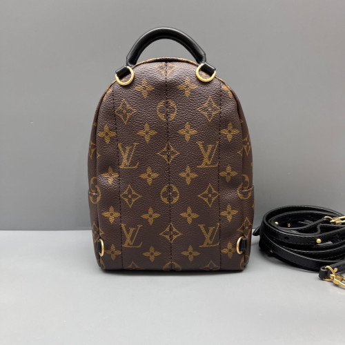 Louis Vuitton Palm Springs Backpack Mini Monogram Brown Black