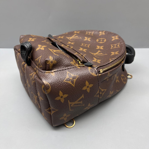 Louis Vuitton Palm Springs Backpack Mini Monogram Brown Black