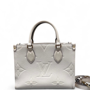 Louis Vuitton Onthego PM Monogram Empreinte Giant White