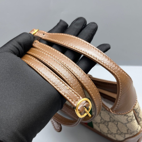 Gucci Web Mini Jackie 1961 Hobo GG Supreme Monogram Beige Brown Green Gucci Web Mini Jackie 1961 Hobo GG Supreme Monogram Beige Brown Green