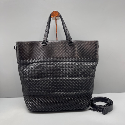 Bottega Veneta Tote Bag Calfskin Intrecciato Black