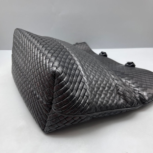 Bottega Veneta Tote Bag Calfskin Intrecciato Black