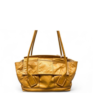 Bottega Veneta Medium Arco Pull Up Leather Light Brown