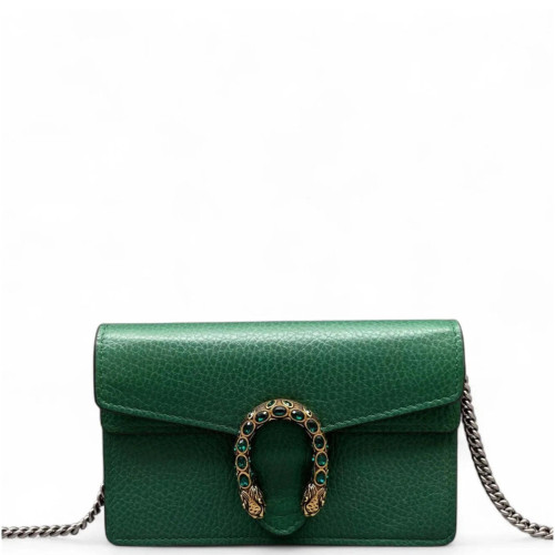 Gucci Crystal Embellished Super Mini Dionysus Grained Calfskin Green