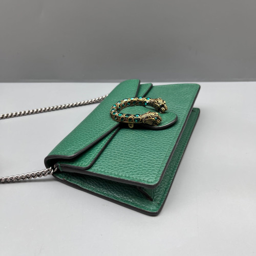 Gucci Crystal Embellished Super Mini Dionysus Grained Calfskin Green