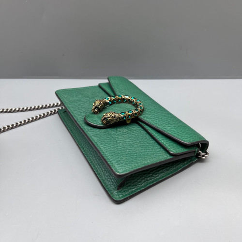 Gucci Crystal Embellished Super Mini Dionysus Grained Calfskin Green