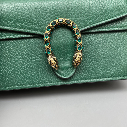 Gucci Crystal Embellished Super Mini Dionysus Grained Calfskin Green