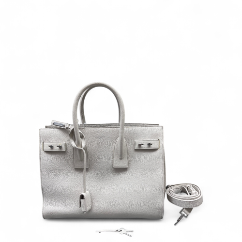 Yves Saint Laurent Small Sac De Jour Grained Calfskin White