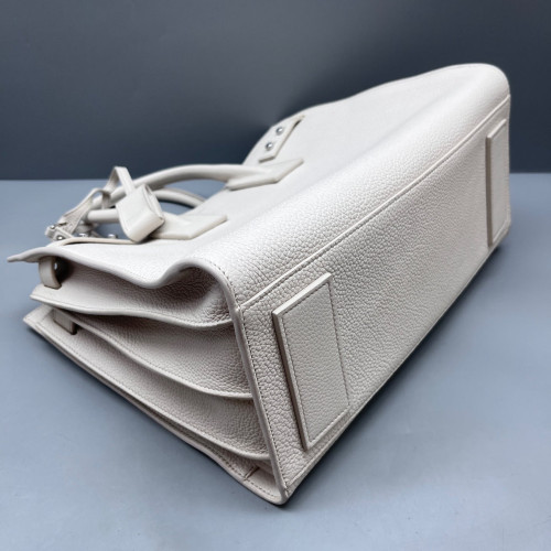 Yves Saint Laurent Small Sac De Jour Grained Calfskin White