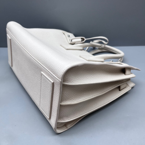 Yves Saint Laurent Small Sac De Jour Grained Calfskin White