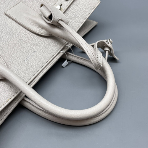 Yves Saint Laurent Small Sac De Jour Grained Calfskin White