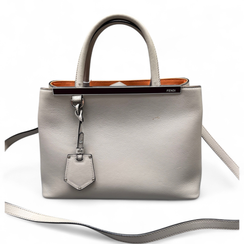 Fendi Petite 2jours Calfskin Light Grey