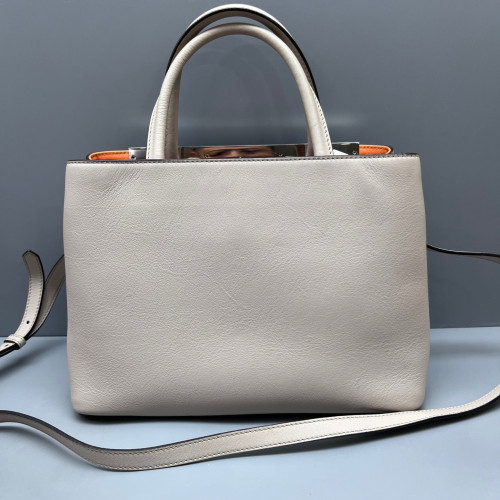Fendi Petite 2jours Calfskin Light Grey