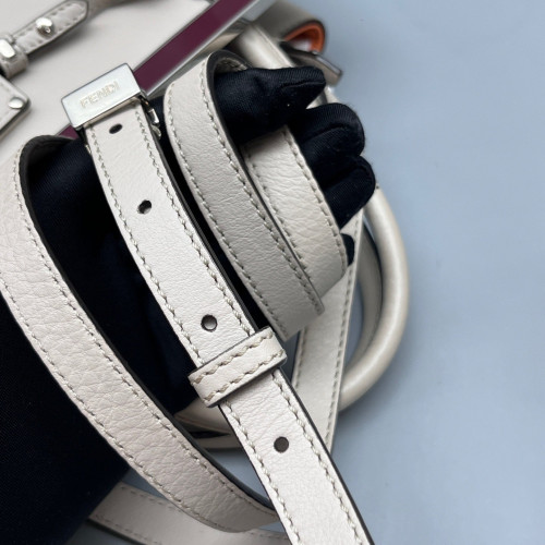 Fendi Petite 2jours Calfskin Light Grey
