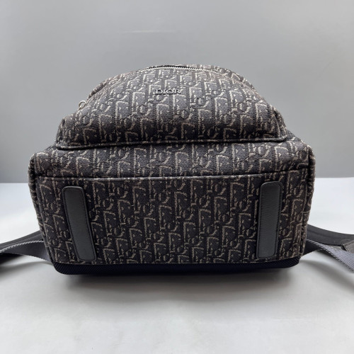Dior Cannage Stitch Rider Backpack Canvas Black Grey