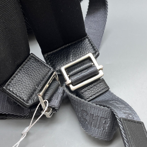 Dior Cannage Stitch Rider Backpack Canvas Black Grey