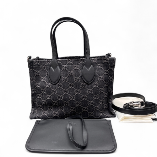 Gucci Small Babouska Tote Denim Black