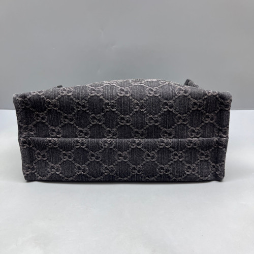 Gucci Small Babouska Tote Denim Black