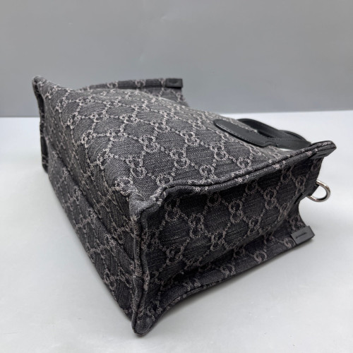 Gucci Small Babouska Tote Denim Black