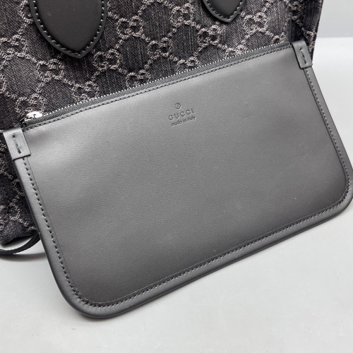Gucci Small Babouska Tote Denim Black