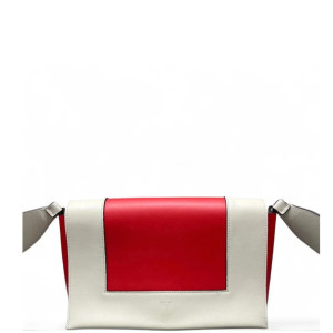 Celine Medium Frame Shoulder Bag Calfskin Red White