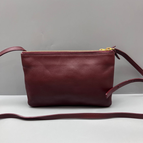 Celine Small Trio Calfskin Burgundy