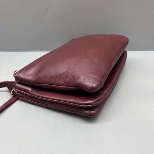 Celine Small Trio Calfskin Burgundy