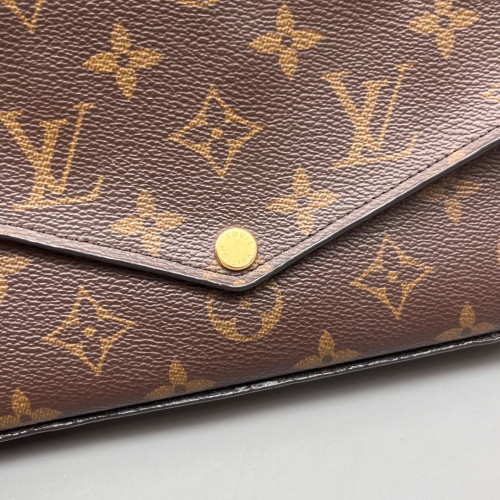 Louis Vuitton Pochette Felicie Chain Wallet Monogram Brown