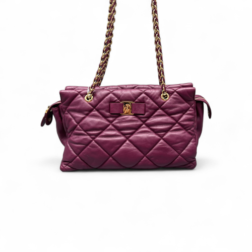 Salvatore Ferragamo Tote Bag Lambskin Azalea
