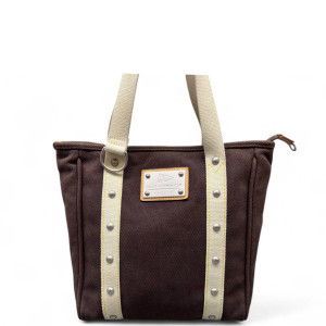 Louis Vuitton Tote Bag Canvas Brown Beige