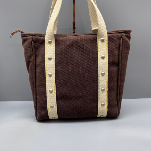 Louis Vuitton Tote Bag Canvas Brown Beige