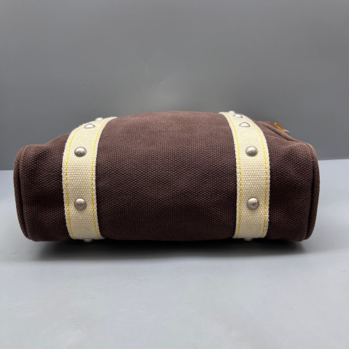 Louis Vuitton Tote Bag Canvas Brown Beige