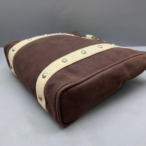 Louis Vuitton Tote Bag Canvas Brown Beige