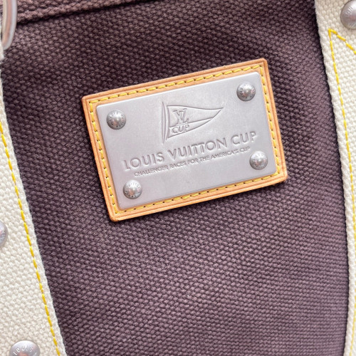 Louis Vuitton Tote Bag Canvas Brown Beige