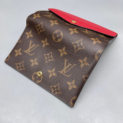 Louis Vuitton Marie-Lou Trifold Wallet Monogram Brown Red