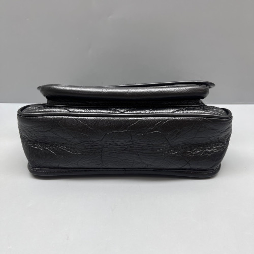 Yves Saint Laurent Baby Niki Chain Pull Up Leather Black