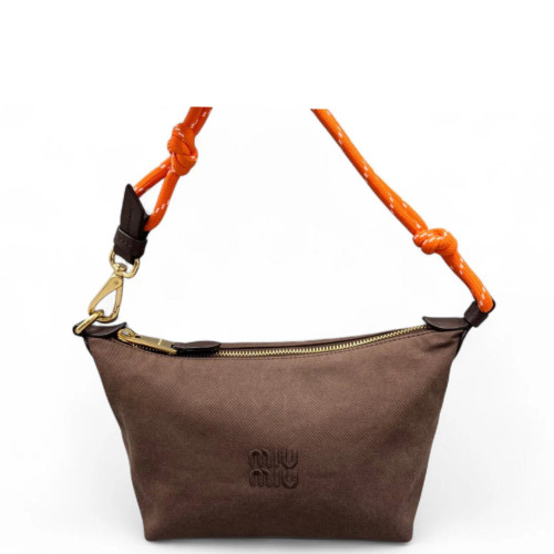 Miu Miu Mini Spirit Bag Canvas Brown